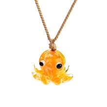 1pc Ocean Style Multicolor Knotted Small Fish, Starfish, Shell Pendant Necklace, Suitable For Everyday Wear And Holiday Gift