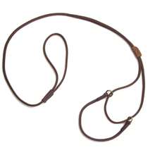 Medium Brown Martingale Dog Show Leash - 10-18 Inches (25cm-36cm) - Quality Craftsmanship - Made In The USA