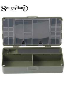 SOUGAYILANG 1PC多功能渔具鲤鱼钓鱼配件线组多层塑料收纳盒二合一鲤鱼配件盒带刻度欧式鱼线盒Ronny渔具组渔具收纳 - 墨綠色 - 查看 12