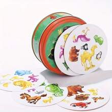 Iron Box趣味视觉反应配对卡牌游戏 - 记忆力与速度配对卡牌游戏，适合同学朋友、家庭聚会、多人视觉感知卡牌游戏 - 内含游戏说明 - 彩色 - 查看 8