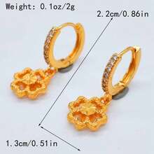 耳环镀金小圆耳环时尚珠宝女士礼物圈形穿孔金耳环穿孔配饰