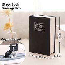 青少年密码书盒，带钥匙的桌面装饰储物盒，密码隐藏秘密储物盒，新奇设计玩具，圣诞礼物 - 彩色 - 查看 3