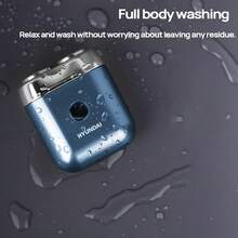 HYUNDAI YS665 Men's Electric Shaver, Portable, Long Battery Life, Wet And Dry Dual-Use, Full Body Waterproof, Fast Charging Travel Shaver, Jazz Blue - Jazz Blue - View 3
