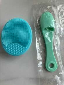 1/2 Facial Cleansing Brush, Mini Handheld Oval Scrubbing Brush Massage Brush, Deep Cleansing Facial Cleanser, Gentle Exfoliating And Massaging Facial Soap, Skincare Facial Tools, Travel Items, Wedding, Christmas Party, Mother's Gift, Home, Room, Home Decoration, Christmas Gift, Mother's Gift, Color And Style Random - Multicolor - View 18