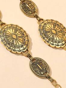 Women's Western Metal Conch Belt Cowboy Dress Chain Belt Cowboy Country Concert Clothing Accessories Waist Chain Fall, Autumn, Halloween