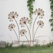 3 Metal Dandelion Floor Ornaments, Creative Design Decorations For Garden Lawn, Perfect For Outdoor Families, Gardens, Porches And Farmhouses - Perfect Family Gifts, Landscape Ornaments And Scene Decoration Prop