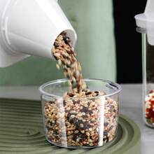 Japanese Style Grains Sealed Storage Canister, Moisture-Proof & Insect-Proof Household Rice Barrel, Flour Container, Large Capacity Grain Storage Box - Clear - View 5