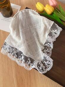 优雅蕾丝针织三角头带 - 女士时尚防晒发带，可爱甜美风格，夏季，秋季，多巴胺头带，优雅乡村 - 彩色 - 查看 7