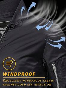 TACVASEN Chaqueta para hombre, ligera, informal, primavera, otoño, fina, con cremallera, bolsillos - Negro - Ver 2