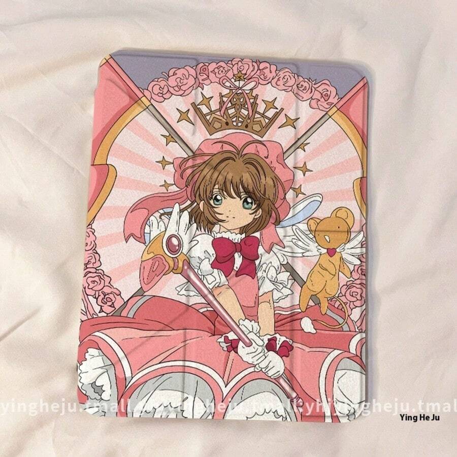 bandai 6 Stück/[720° Drehung] Geeignet für iPad Air Tablet Hülle 6/5 Cartoon Fee iPad 9. Generation, 10. Generation, 10,9 Zoll, Mini 6/7 mit Stifthalter, Pro 11 Acryl 2024 Hart