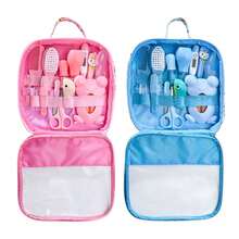 Kit 13 Pecas Cuidados Diários Com Os Cabelos Higiênicos Para Recém-Nascidos - Azul - Visão 4