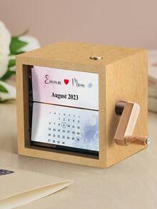 1件定制手摇式相册，个性化翻页动画相框，带灯光，机械相册，家居装饰，迷你翻页相框，生日、周年纪念日、情人节、母亲节、父亲节、圣诞节礼物，送给父母、情侣、家人，时尚、高品质、色彩缤纷、现代，送给她的理想礼物 - 客製化日期和圖片 - 查看 6