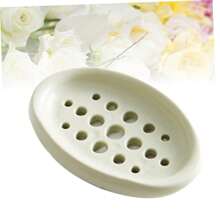 1pc Silicone Soap Dish - Stylish Oval Self-Draining Soap Holder With Multifunctional Storage Rack - Perfect For Bathroom Countertops, Sinks, And Countertops, Ideal For Keeping Soap Bars Within Reach, Space-Saving Bathroom Accessories