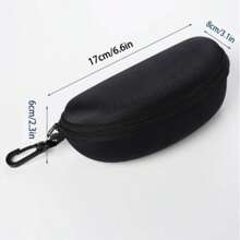 1/2/3pcs Upgraded EVA Hard Shell Portable Eyeglass Case, Zipper Eyeglasses Protector Box For Women & Men, Sunglasses Case With Microfiber Cleaning Cloth, Suitable For Outdoor Sports, Cycling, Hiking, Travel, Birthday, Party Gift