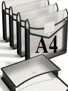 1 件装扩展文件夹，带透明信封，快速扣合，无分隔符，大容量，多种颜色，适合 Letter/A4 尺寸，学校用品，返校