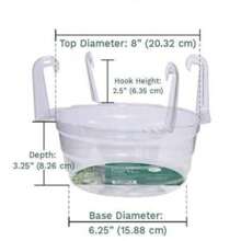Hanging Plant Drip Tray | 5 Pieces Of Clear Plastic Flower Pots (With Hooks)| Round Pallets In A Variety Of Sizes, Can Be Used Both Indoors And Outdoors | Water Collection Function | Perfect For Flower Baskets And Pots | Garden Accessories, Hanging Plant Care | Built-In Hook | Practical Pots
