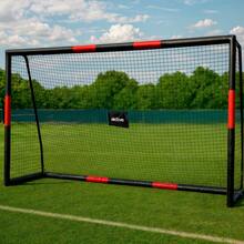 Aktive Portería de fútbol portátil de acero desmontable, medidas 300x120x200 cm, fácil de montar, ligera, con red de poliéster y 7 piquetas incluidas. Ideal para entrenamientos y partidos en jardín o parque ✅ Entrega 24/48h a España (península) - Negro - Ver 2