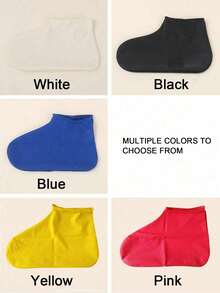 زوج من أغطية الأحذية المقاومة للماء والمانعة للانزلاق، أغطية بوت المطر المطاطية القابلة لإعادة الاستخدام، مقاومة للانزلاق وسميكة، قابلة للطي، لركوب الدراجات والأيام الممطرة، للمدرسة والمكتب والمنزل والسفر، مناسبة للربيع والصيف، هدايا لوصيفات العروس، ديكور الغرفة والشاطئ والسفر، للرجال والنساء، للعطلات، أشياء جميلة - متعدد الألوان - مشاهدة 4