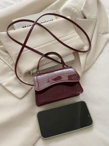 Borsetta minimalista di moda in tinta unita, borsa a tracolla da donna per shopping, borsellino, shopping, giovani donne, studenti universitari, impiegati, colore bianco. Perfetto per ufficio, università, lavoro, business, pendolarismo, attività all'aperto, viaggi e gite.