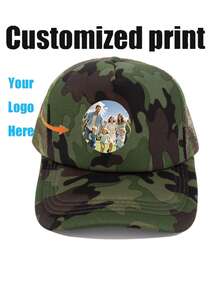 1 Stück einfarbige Baseballkappe aus Polyester, Schwammschirmmütze für den täglichen Gebrauch, Sport, Reisen, Werbung, Truckerart, individuell bedruckbar, geeignet für Lässig und Veranstaltungen - A - Übersicht 5