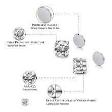 6pcs/Set Stainless Steel Magnetic Earrings, 6mm Magnetic Stud Earrings For Men And Women, Magnetic Non-Piercing Clip-On Earrings