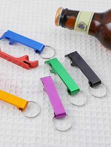 1/10pcs Bottle Openers Keychain, Mini Beer Opener, Compact Opener, Opener For Cans, Bottle & Canning, Suitable For Bars, Restaurants & Party Favors, Portable Keychain Design, For Travel, Picnic & Camping, Gift For Father - Multicolor - View 6