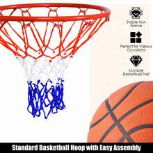 GOFLAME 46 Cm Basketball Replacement Net All-Weather Basketball Goal Hoop-Red - Red - View 3