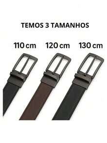 Men's Reversible Belt In Double Sided Leather In Black And Brown With Swivel Metal Buckle - 黑色 - 查看 7