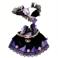 拉布布（无娃娃）服装，17 厘米娃娃手工套装，高级服装及配饰，时尚娃娃服装（紫色） - 查看 3