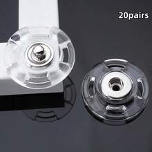 10pcs/20pcs Knitted Garment Invisible Snap Fasteners, For Knitted Sweaters/Jackets Sewing DIY Accessories - Clear - View 17