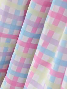 1 Piece Girls Casual Stripe Print + 3D Bow Strap Dress, Suitable For Outdoor, Spring/Summer - Multicolor - View 7