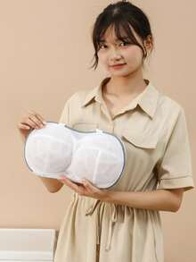 1pc,Bra Laundry Bag, Special For Household Washing Machine, Bra Cover Deformation-Proof, Underwear Washing Bag Bra Washing Bag - Grey - View 7