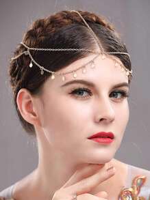 Fashion Round Tassel Tiara Chain Hair Jewelry Accessories, Bohemian Multi-Layered Headband Hair Accessories, Metal Hair Decoration Hair Chain