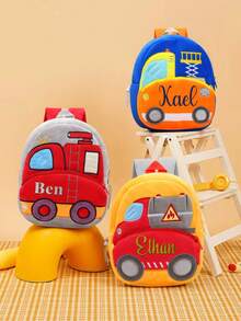 Kids Construction Truck Backpack For Boys 3-6, Personalized Back To School Gift, Cute Toddler School Bag For Preschool - Multicolor - View 2