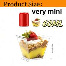 50pcs Dessert Cups, Transparent Jelly Cups, Ice Cream Cups, Pudding Mousse Cups, Reusable, Suitable For Birthdays, Weddings, Parties, Gatherings, Holiday Get-Togethers - Multicolor - View 14