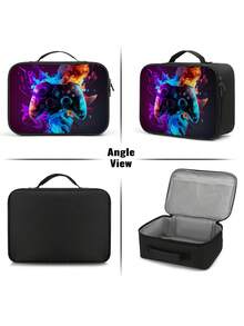 Gamer Boys Lunch Box,Insulated Video Game Lunch Bag For Boys Girls, Reusable Portable Lunchbox To School Work Office Travel Picnic Hiking Beach - one-size - View 8