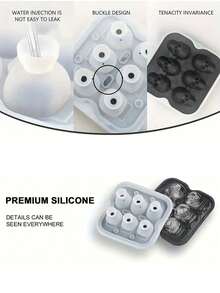 1 件/2 件骷髅形冰块模具，硅胶冰格，用于制作冰爽骷髅冰球的冷冻模具，非常适合饮料、咖啡、苏打水、厨房、万圣节派对、家居装饰