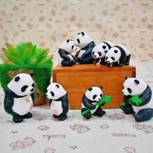 1 件树枝秋千熊猫工艺装饰、创意办公室/家居装饰礼物、冰箱贴 - 黑與白 - 查看 7