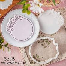 Leaf Pattern Cookie Cutter DIY Birthday Fondant Biscuit Mold Baby Shower Party Cookies Embossing Mould Dessert DIY Decor Tools Wedding Party Birthday Cake Mold