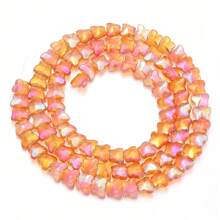 1 Strang mit ca. 85 elektroplattierte Glasschmetterlings-Perlen, multi-Stile und Farben, modisch, handgefertigtes DIY Perlenfädeln für Armband, Halskette, Ohrringe, Schmuckherstellung, Anhänger, Dekorationen, Großhandelsperlen