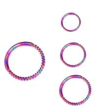 1-4 Pcs Stainless Steel Seamless Nose Rings/Piercing Jewelry, 6/8/10/12mm Twisted Unisex Punk Closed Hoop Earrings