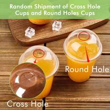 200 PACK 12oz Clear Plastic Cups, Disposable Cold Drinking Cups, 12 Ounce Clear Cups With Dome Lids With Holes For Smoothie, Milkshake, Bubble Tea, Parfait - 清除 - 查看 4