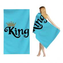 1pc Oversized Beach Towel, Super Soft & Absorbent Microfiber, Perfect For Travel, Vacation, Swimming Pool, Camping, Beach - Essential Gift