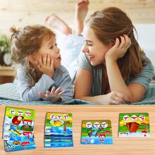 这款大号阿拉伯语字母教育礼盒套装色彩鲜艳，帮助孩子学习阿拉伯字母和单词拼写。每张卡片包含单词的首字母、中间字母和尾字母，有助于快速识别单词和记忆，促进语言发展。是完美的圣诞节和新年礼物。