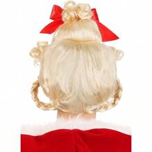 MDr. Seuss The  Cindy Lou Who Wig For Girls Blonde Movie Character Wig Christmas Braid Hairstyle6001 - As Pic - View 7