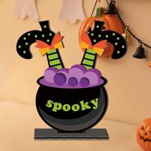 1 pièce de jambes de clown classiques amusantes, panneau Joyeux Halloween, centre de table, effrayant à faire peur, décoration de maison hantée de pirate, convient pour vitrine, décoration de table de fête, cadeau de surprise d'Halloween