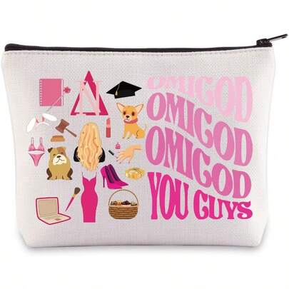 CZ BWWKTOP Elle Woods Cosmetic Makeup Bag Musical Theatre Gifts Omigod You Guys Makeup Zipper Bag Elle Woods Merchandise  1613