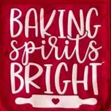 Red Gingerbread Boy Printed Oven Gloves Christmas Baking Mittens Hanging Ornament Christmas Pot Rack Kit - B - 查看 2
