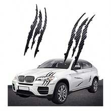 Vmingo Decal Scratch Claw Aggressive Animal Headlight Universal Auto - Black White - View 4