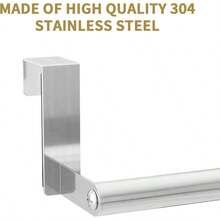 Over Cabinet Towel Holder Stainl Steel Cabinet Door Towel Bar Rack Holders Fit On Over Cabinet Cupboard Doors Kitchen 2 Pack Sier - Silver - View 4